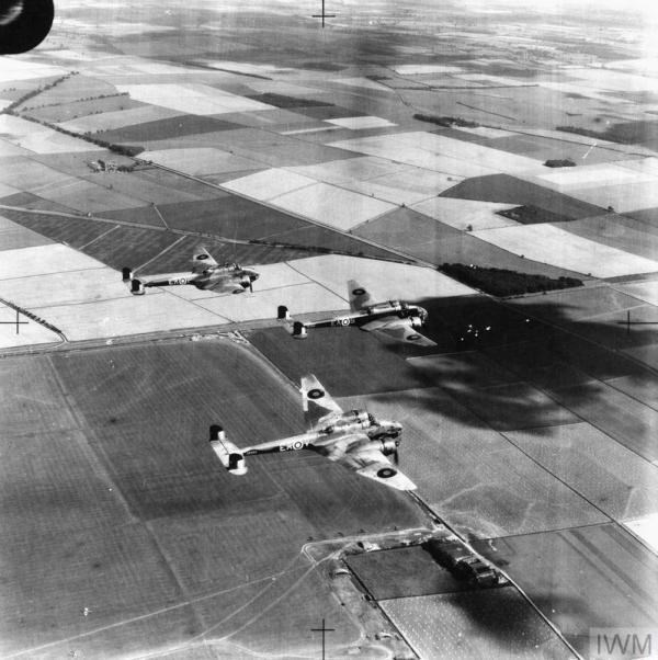 49 Sqn Hampdens over Wellingore 1940 IWM