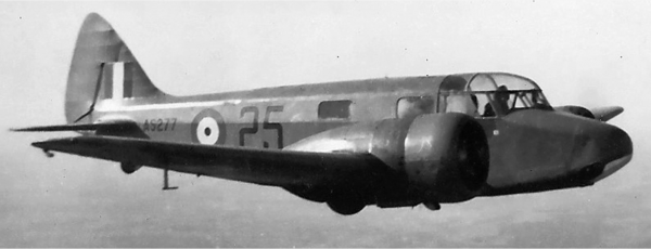 Airpeed Oxford over Saskatchewan 1942